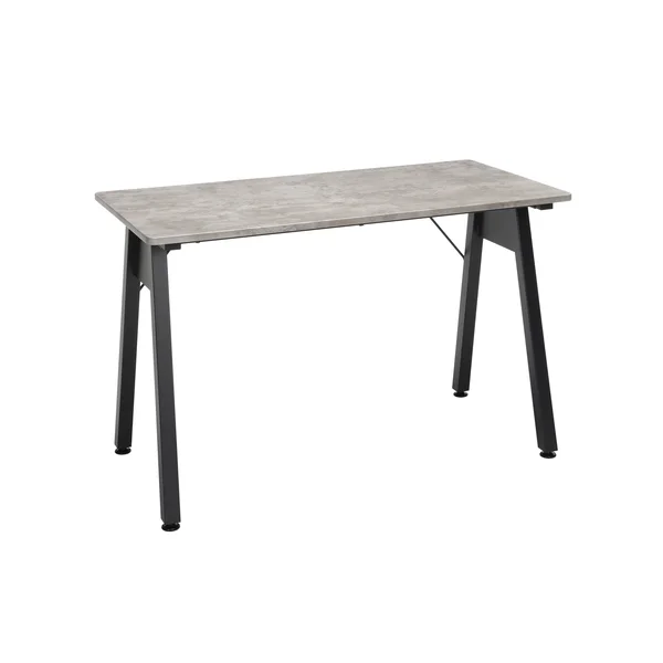 Ofm Essentials Collection 48x22 Table Desk, in Concrete, Blk
