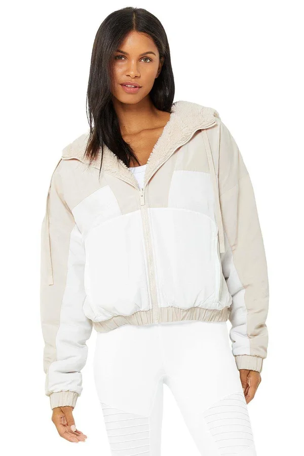 Duality Reversible Sherpa Jacket - Bone/White