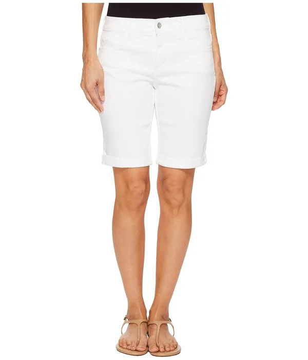 Nydj Petite Briella Roll Cuff Shorts in Optic White Women's : 6p 9
