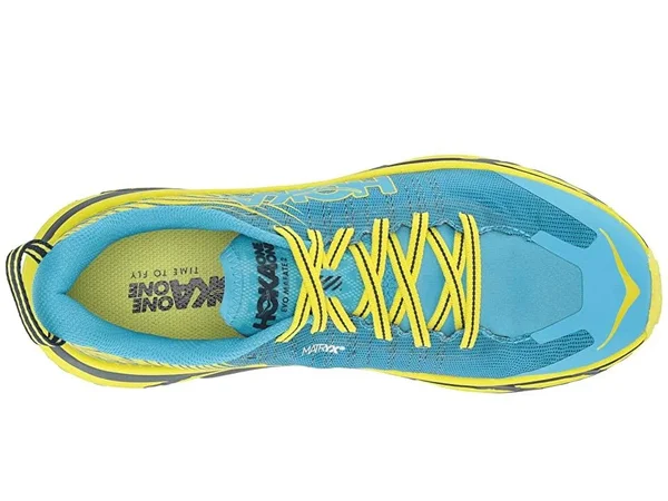Hoka Women's Evo Mafate 2 Trail Running Shoes in Cyan/Citrus, Size 5.5