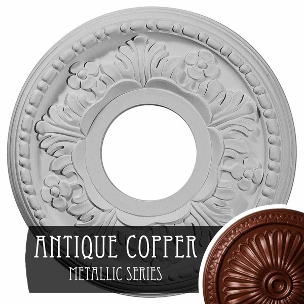 11 7/8x22OD x 3 5/8x22ID x 7/8x22P Helene Ceiling Medallion (Fits Canopies Up to 5 1/4x22) - Hand-Painted Witch Hazel Crackle