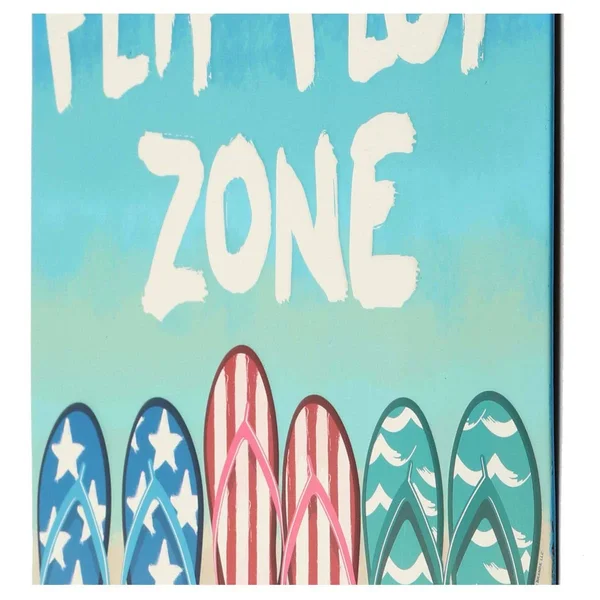 Open Road Brands 90160783-S Flip Flop Zone Embossed Tin Sign