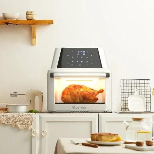 19 qt Multi-functional Air Fryer Oven 1800W Dehydrator Rotisserie-Green