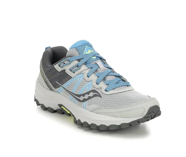 Women's Saucony Excursion TR 14 Trail Running Shoes in Grey/Blue/Yel Size 8 Wide