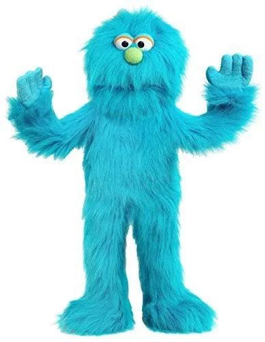 30 Blue Monster Puppet, Full Body Ventriloquist Style Puppet