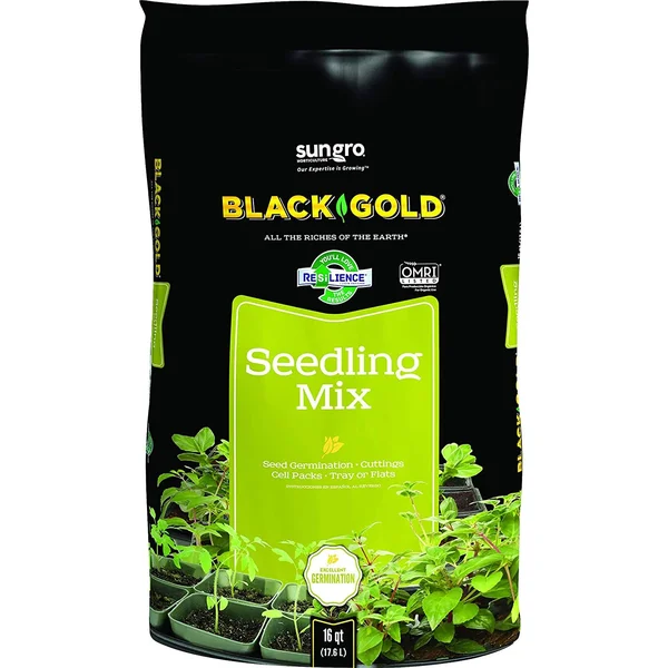 SunGro Black Gold Seeds or Cutting Seedling Germination Mix - 16 Quart (6 Pack)