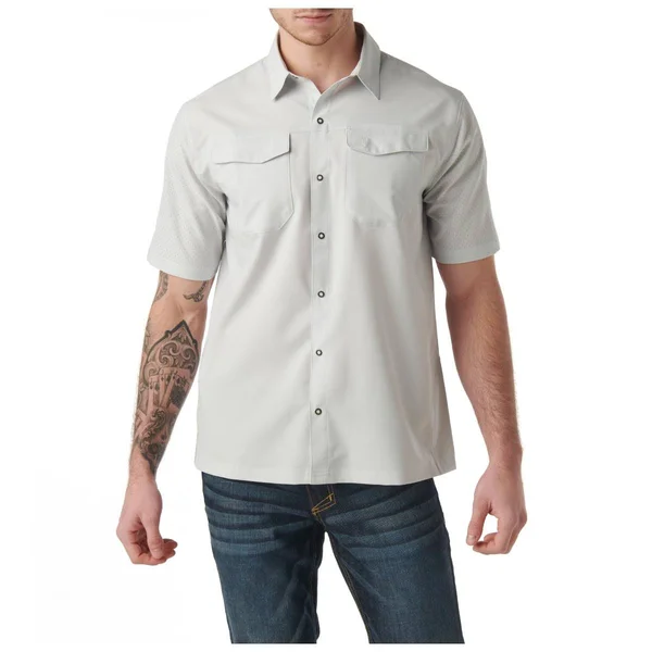 5.11 Men's Freedom Flex Button-Up Short Sleeve Shirt Polyester