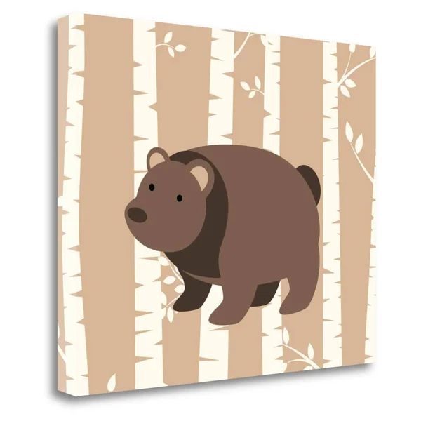Tangletown Fine Art Bear Birch I by Tamara Robinson Giclee Canvas Wall Art