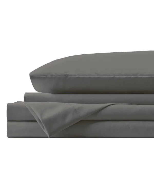 Lanwood Microfiber Sheet Set, King, Slate Blue with POLYGIENE