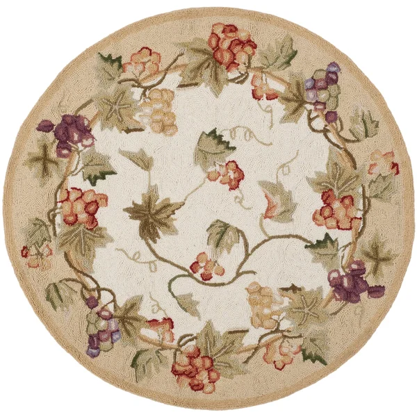 Safavieh Chelsea HK116A 5&6x22 x 5&6x22 Round Ivory Area Rug