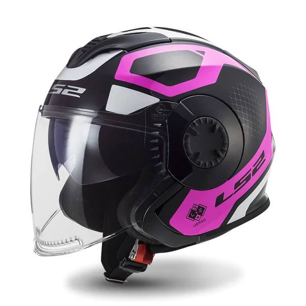 LS2 OF570 Verso Marker Jet Helmet Black Pink XS