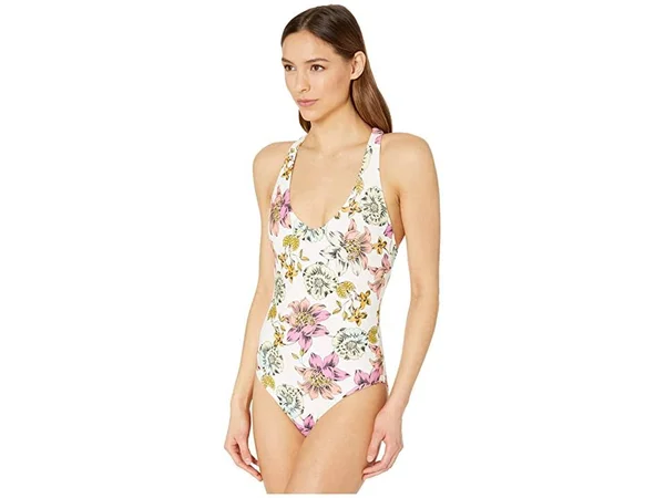 Prana Ella One Piece Swimsuit-Women's S Bone Camelia