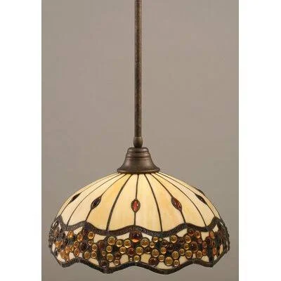 Red Barrel Studio Molina Stem Pendant with Hang Straight Swivel - Size: 18.25 inch, Clear