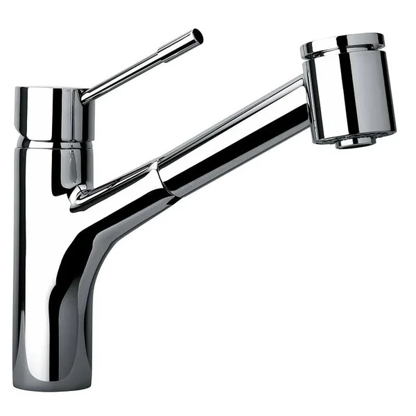 Jewel Faucets J25 Kitchen Series Single Hole Kitchen Faucet with Pull Out Spray Head - Finish: Polished Chrome 25576