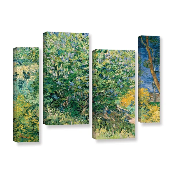 ArtWall Lilacs by Vincent Van Gogh 4 Piece Painting Print on Wrapped Canvas Set - 24x22 H x 36x22 W x 2x22 D