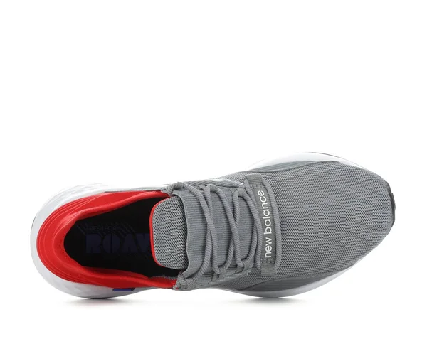 New Balance Kids& Fresh Foam Roav - Grey/Red (Size 3.5)
