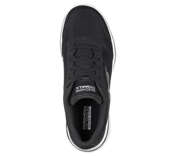 Skechers Women's GOwalk 5 Lucky Sneaker, Black/White