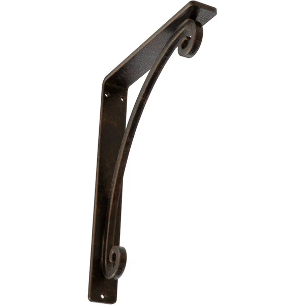 Legacy Wrought Iron Bracket Antiqued Bronze 1 1/2x22W x 7 1/2x22D x 10x22H - (Single Center Brace)