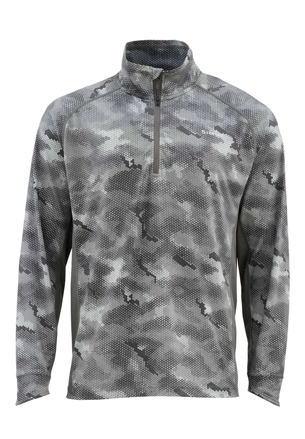 Simms SolarFlex Half-Zip Shirt for Men - Hex Camo Sterling - M