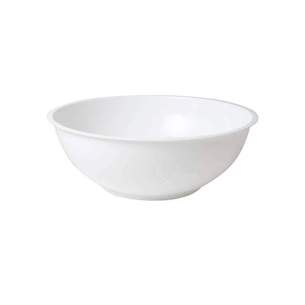 Fineline HPB12610PP.WH Reform 160 oz. White High Profile Plastic Catering Bowl - 25/Case