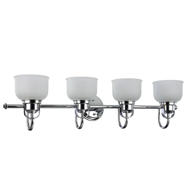 Chloe Lighting Lucie Industrial-style 4 Light Chrome Finish Bath Vanity Wall Fixture