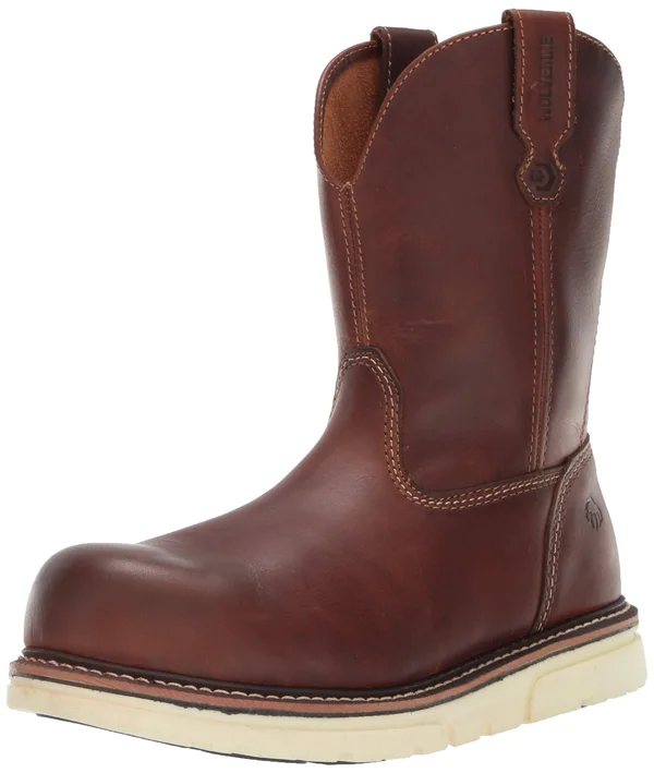 Men's Wolverine I-90 Durashocks Wedge Wellington Comp Toe Boot - Size: 7, Brown