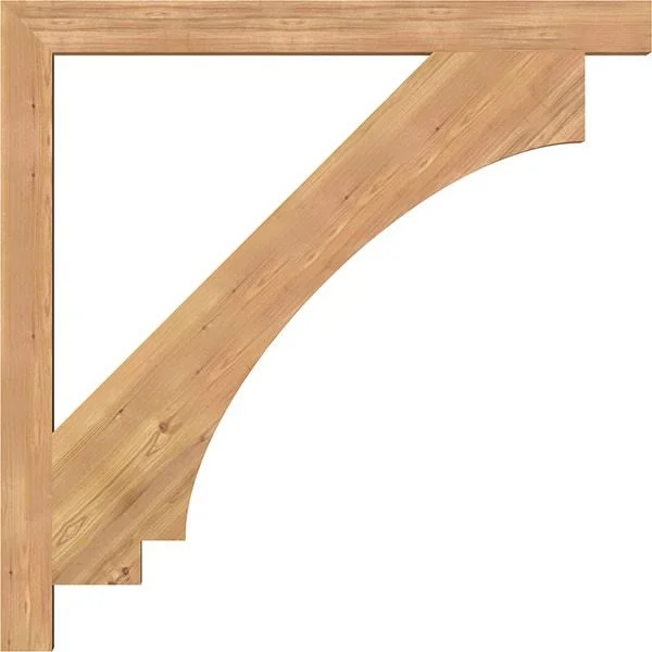 Ekena Millwork BKT04X44X44IMP05SWR 3 1/2x22W x 44x22D x 44x22H Imperial Block Smooth BRACKET - Western Red Cedar