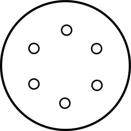 Norton 66261131503 PSA Disc Roll, 6 Hole, 6 in, P600G, Alo