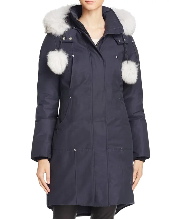 Moose Knuckles - Stirling Parka - Granite, Black Fox Fur S for Women