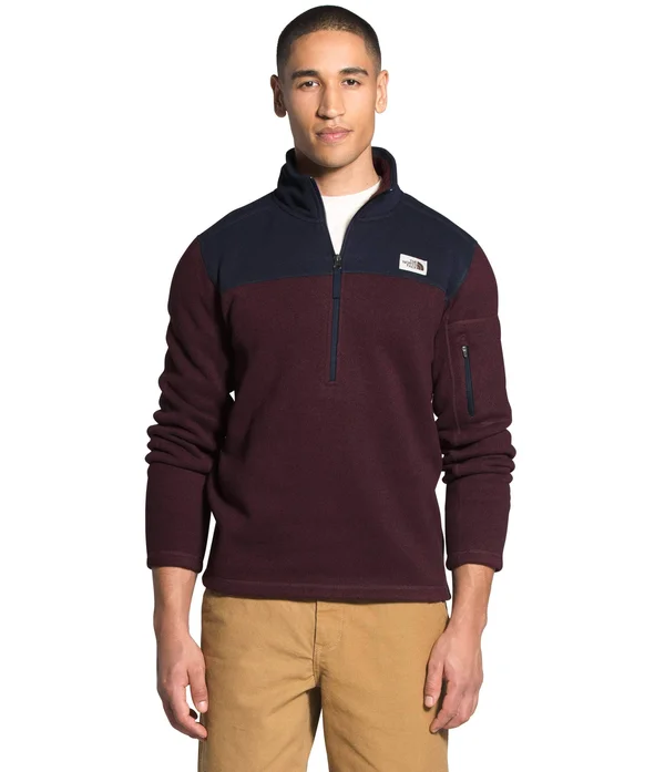 The North Face Gordon Lyons 1/4-Zip Fleece Pullover - Men's Root Brown Dark Heather, XXL