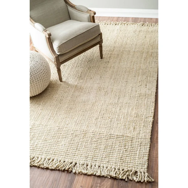 Havenside Home Caladesi Handmade Braided Natural Jute Reversible Runner - 2&6 x 8& Off-White 2& 6 x 8&