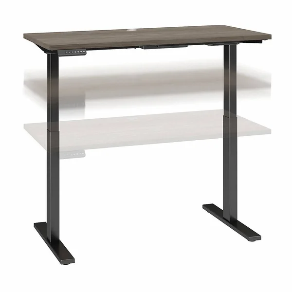 Move 60 Series by Bush Business Furniture 48W x 24d Height Adjustable Standing Desk Modern Hickory - M6S4824MHBK