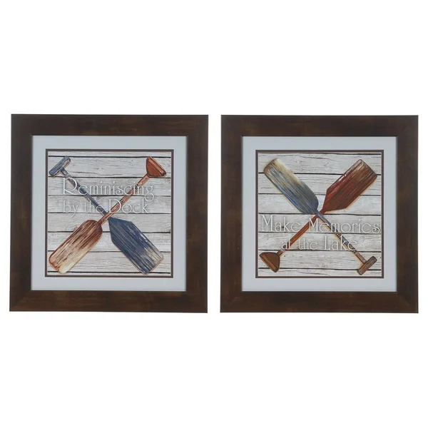 Crestview Memories at The Lake Set of 2 Wall Art CVA3684