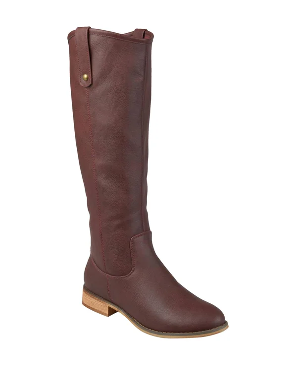 Journee Collection Women's Extra Wide Calf Taven Boot - Wine