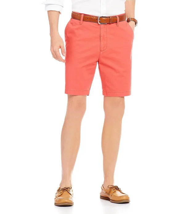 Nautica Men's Big & Tall Flat Front Chino Shorts - Sailor Red - 46