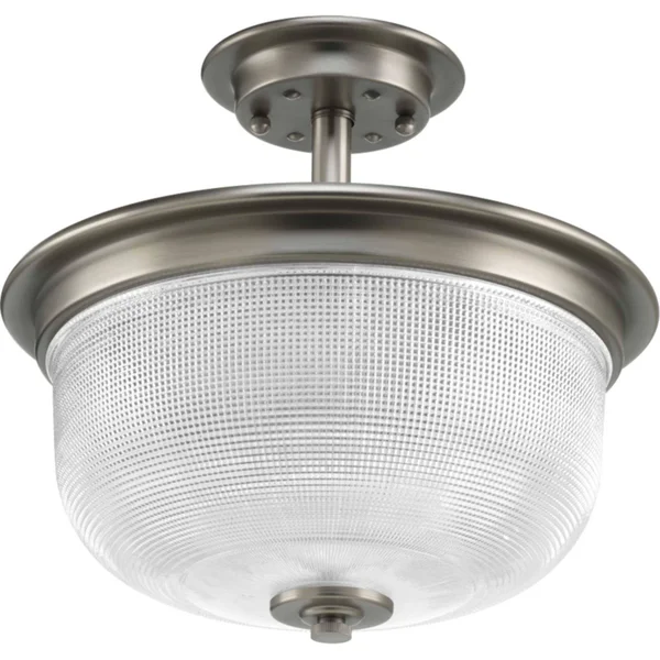 Progress Lighting P2334-81 Archie Two-Light Semi Flush - Nickel