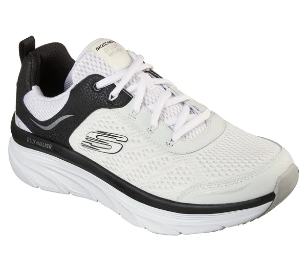 Men's Skechers Relaxed Fit D&Lux Walker Sneaker White/Black 10 EW