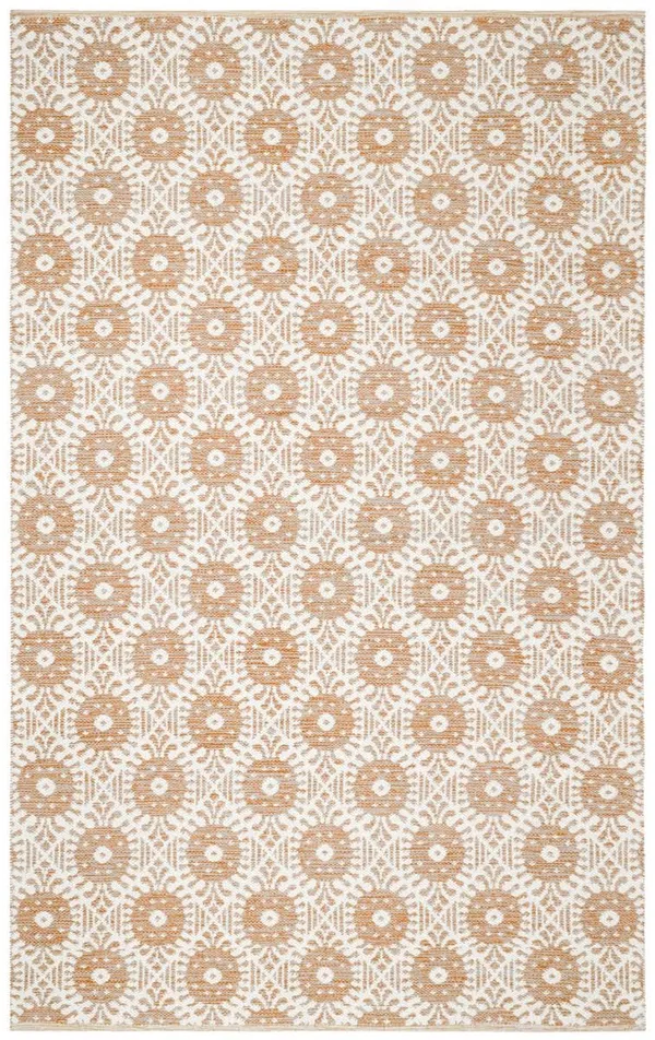 Safavieh Montauk MTK612D Area Rug Orange - Ivory 5& x 8& Rectangle