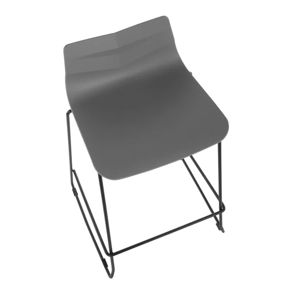 LumiSource Arrow Contemporary Counter Stool in Black and Grey Set of 2