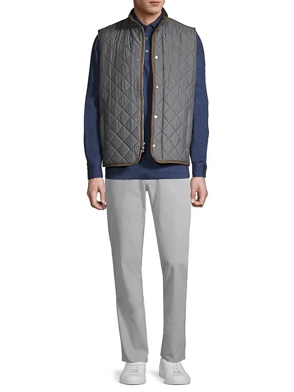Peter Millar Men's Essex Quilted Vest - Iron - Size Small