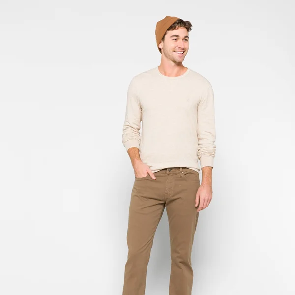 Liverpool Regent Relaxed Straight Pant - Brown 32/32, Men's