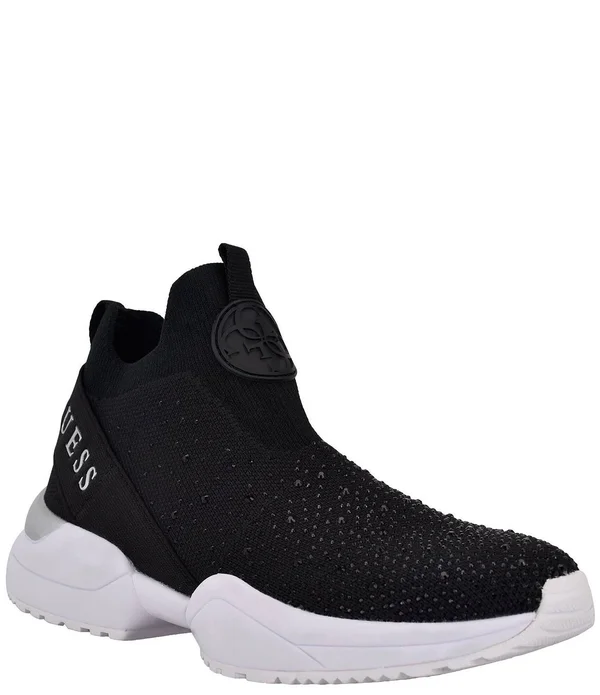 Guess Women's Bellini Stretch Knit Sneakers - Black