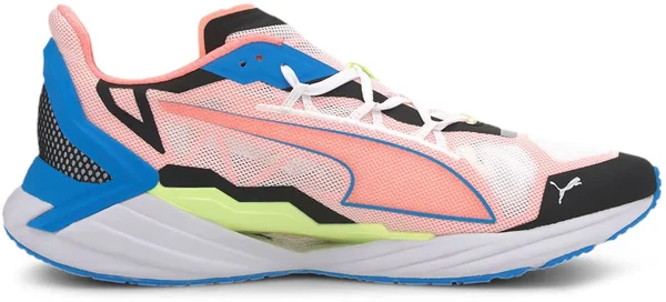 Puma UltraRide Men's Running Shoes, White/Nrgy Blue/Peach, 11.5