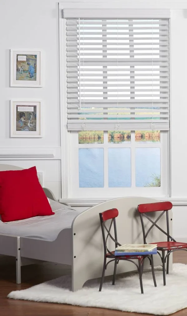 Safe Styles UBJ31X72WT 2 in. Cordless Faux Wood Blind White - 31 x 72 in.