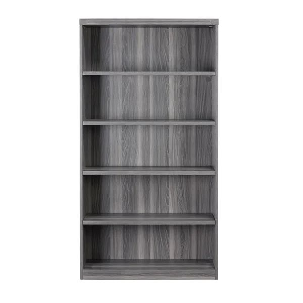 Mayline Aberdeen 5 Shelf Bookcase Gray Steel [AB5S36LGS]