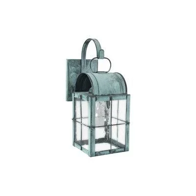 Xzavier 1-Light Outdoor Wall Lantern Breakwater Bay Fixture Finish: Verde Green - Shade Finish: Frosted