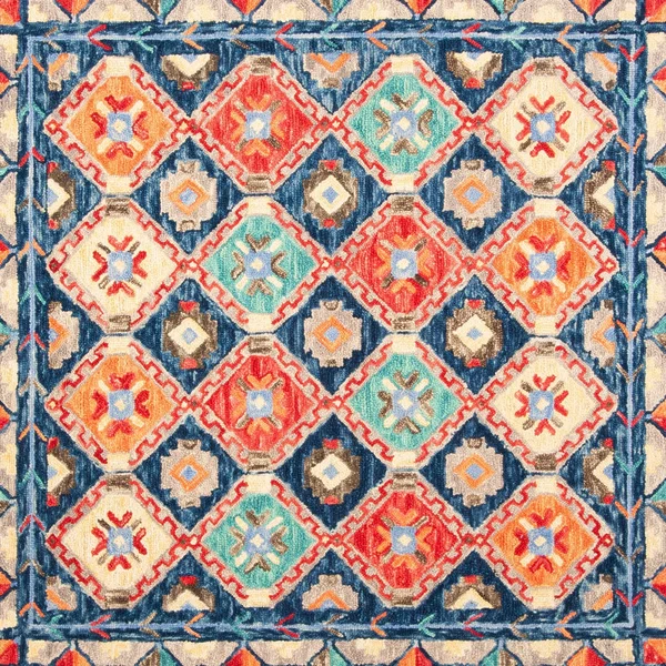 Safavieh Aspen Navy/Orange 7 ft. x 7 ft. Square Area Rug