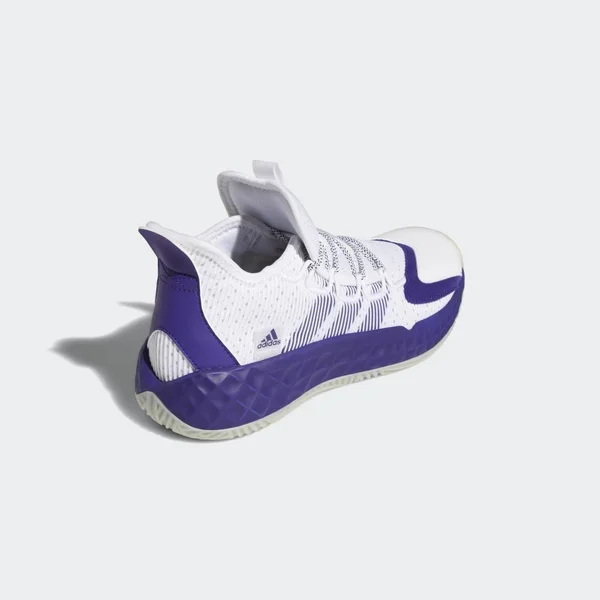 Adidas Pro Boost Low Shoes - Unisex - Cloud White - Team Colleg Purple, Chalk White - M 19, W 20