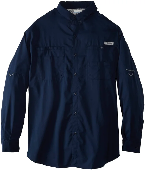 Columbia Men's Tamiami II LS Shirt - 4XT - Collegiate Navy