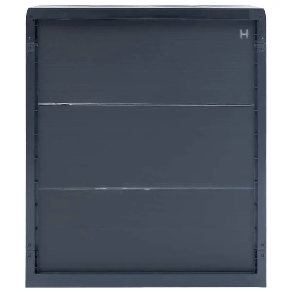 vidaXL Garden Storage Cabinet XL 30.7x22x18.1x22x37x22 Plastic - Black